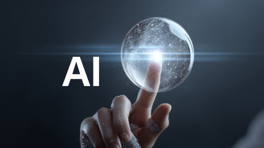 AI finger paints a crystal ball